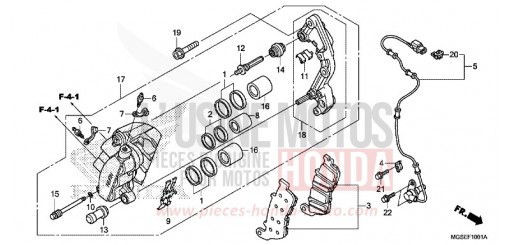 FRONT BRAKE CALIPER (NC700SA/SD) NC700SAD de 2013